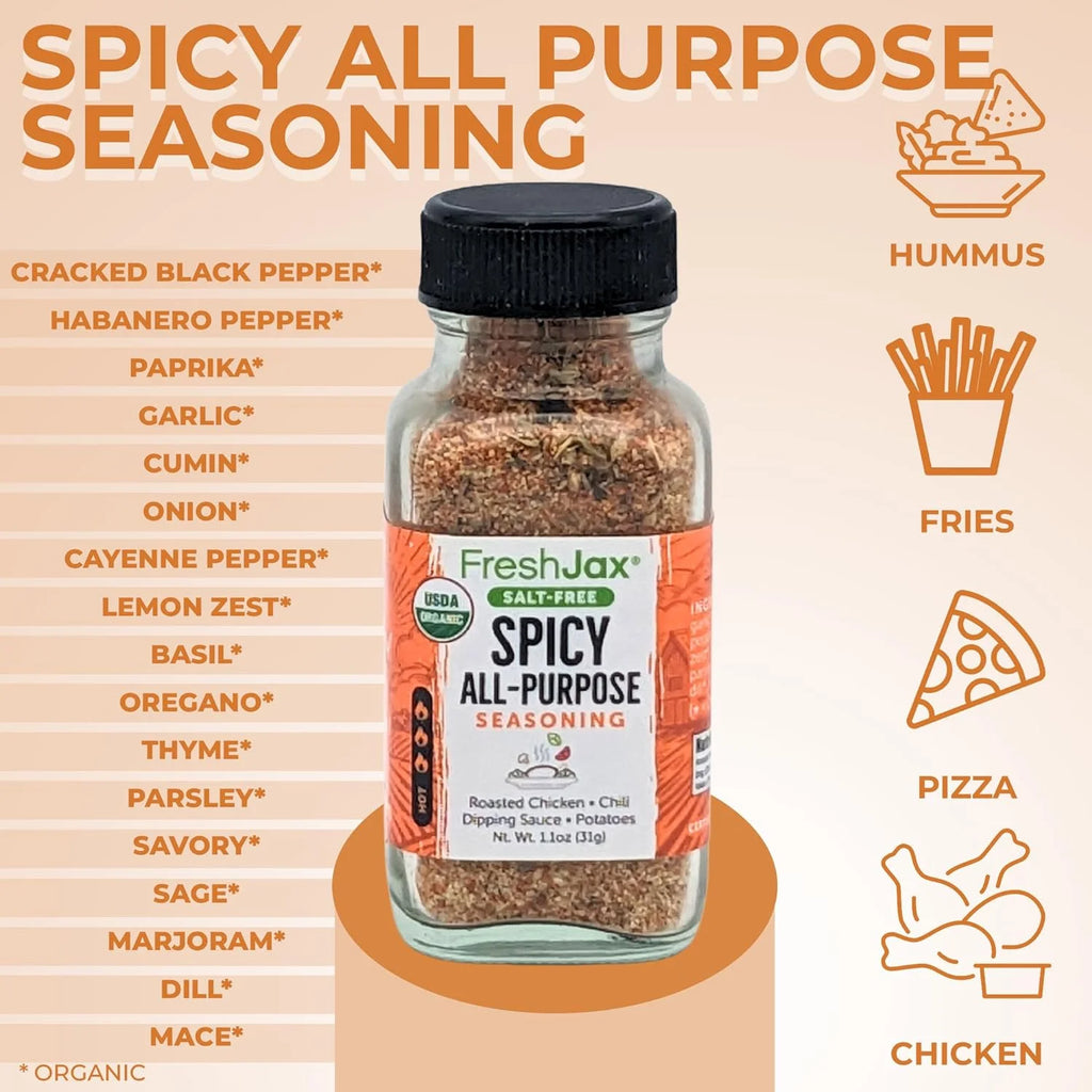 Pack of 5 Organic Hot & Spicy Seasoning Set D1295