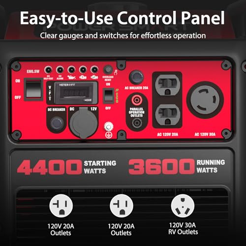 2500-Watt Gas Powered Portable Inverter Generator with CO Sensor V8117