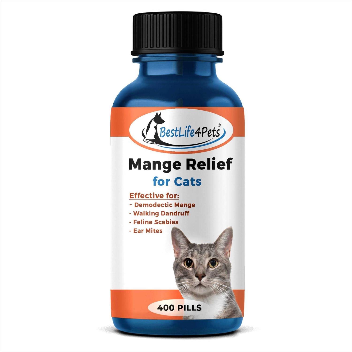 Demodectic Mange and Scabies Relief for Cats Ear Mites & Itch Relief Supplements J6584