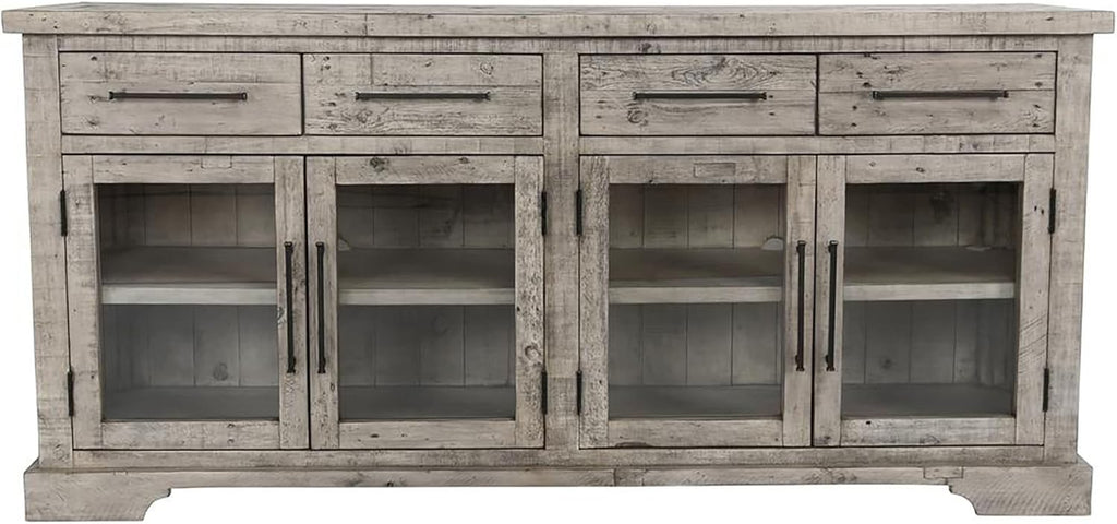 4-Drawer Reclaimed Pine Sideboard in Sierra Gray I3905