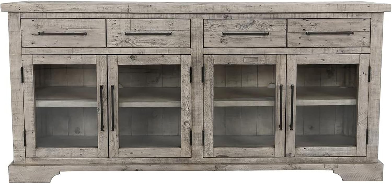 4-Drawer Reclaimed Pine Sideboard in Sierra Gray I3905