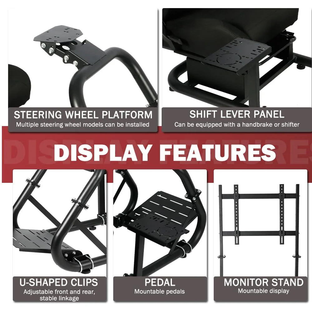 Racing Sim Cockpit with TV Stand & Seat N459857
