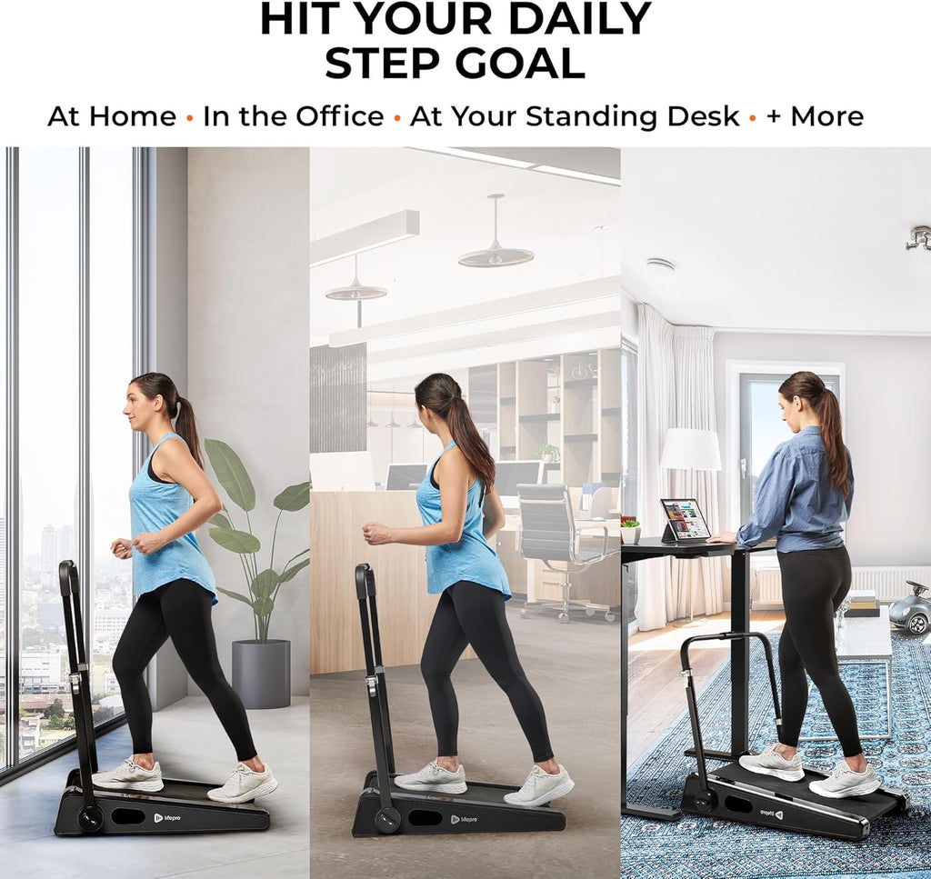 Smallest Portable Mini Walking Pad with Adjustable Handlebar, Max Speed 3 MPH, 30 inch Mini Walking Treadmill, 220 Lbs Max Weight J450330