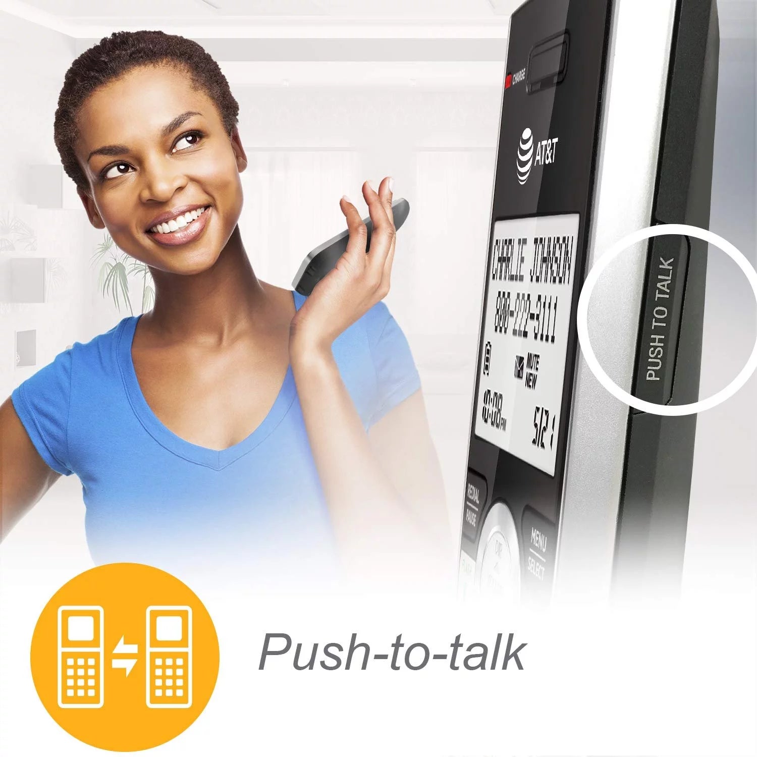 Silver/Black DECT 6.0 Expandable Answering System with 4 Handsets H995