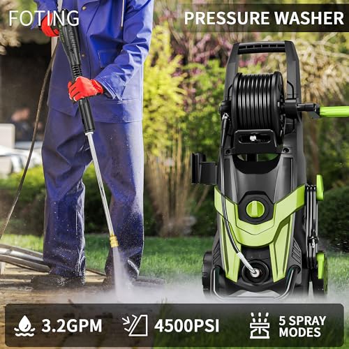 4500 PSI 3.2 GPM Electric Pressure Washer with 4 Quick Connect Nozzles D35022