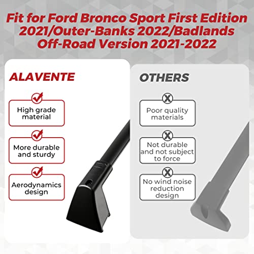 Aluminum Roof Cross Bars for 2020-2023 Ford Explorer with Raised Rails L19369