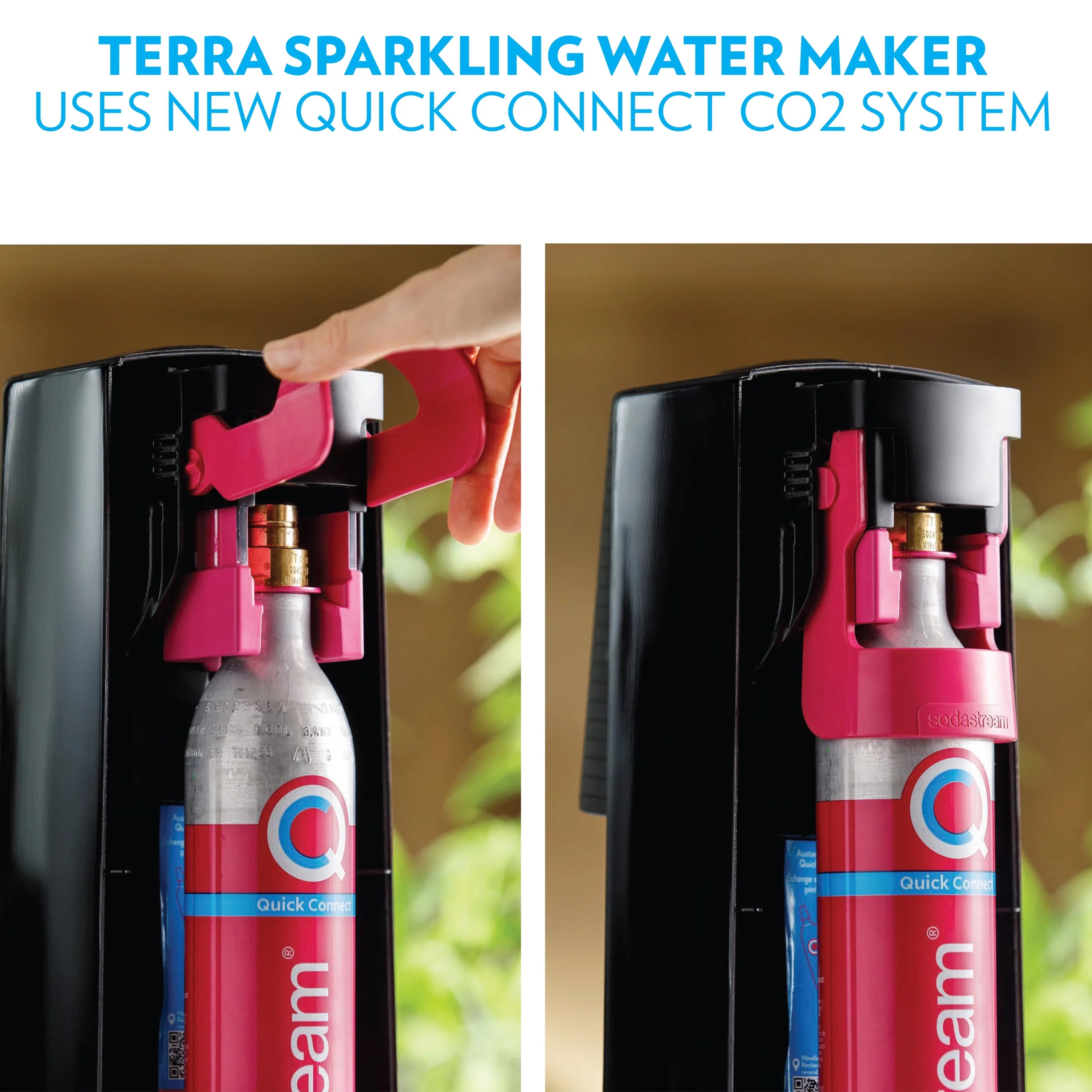 Sparkling Water Maker Bundle with CO2, 2 Bottles and 2 bubly Drops Flavoring F3188