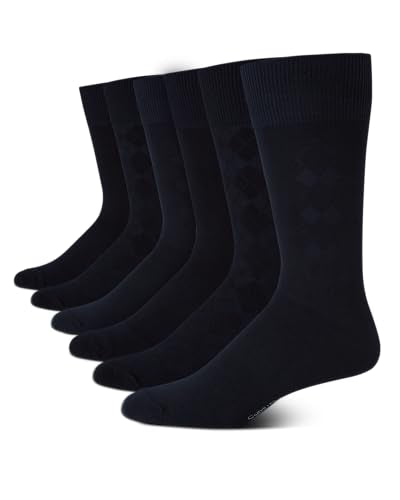 6 Pack Patterned Crew Socks P768120
