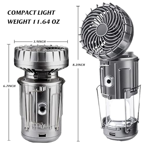 Rechargeable Solar Camping Lantern with Fan S784