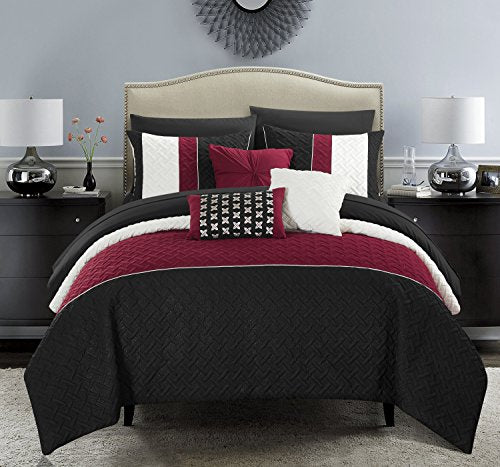 10 Piece Queen Brown Comforter Set M49588