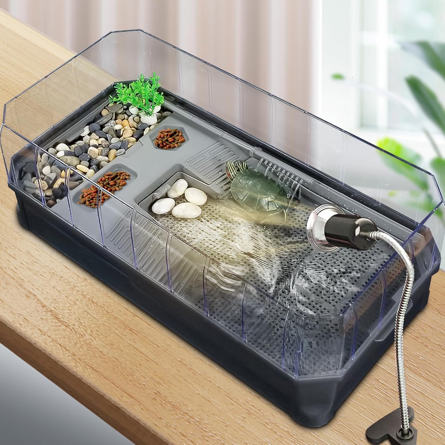 Turtle Aquarium Turtle Tank kit with Water Filter V9449