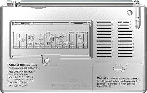 Silver FM-Stereo AM Short Wave World Band Receiver D98267