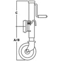 Bolt-On Side-Wind Marine Swivel Jack - 1000-Lb. Capacity, Zinc Finish F668776