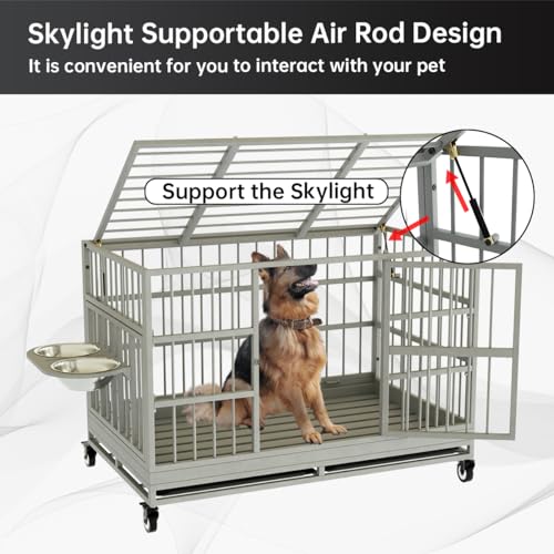 54 Inch Heavy Duty Dog Crate with Wheels M706