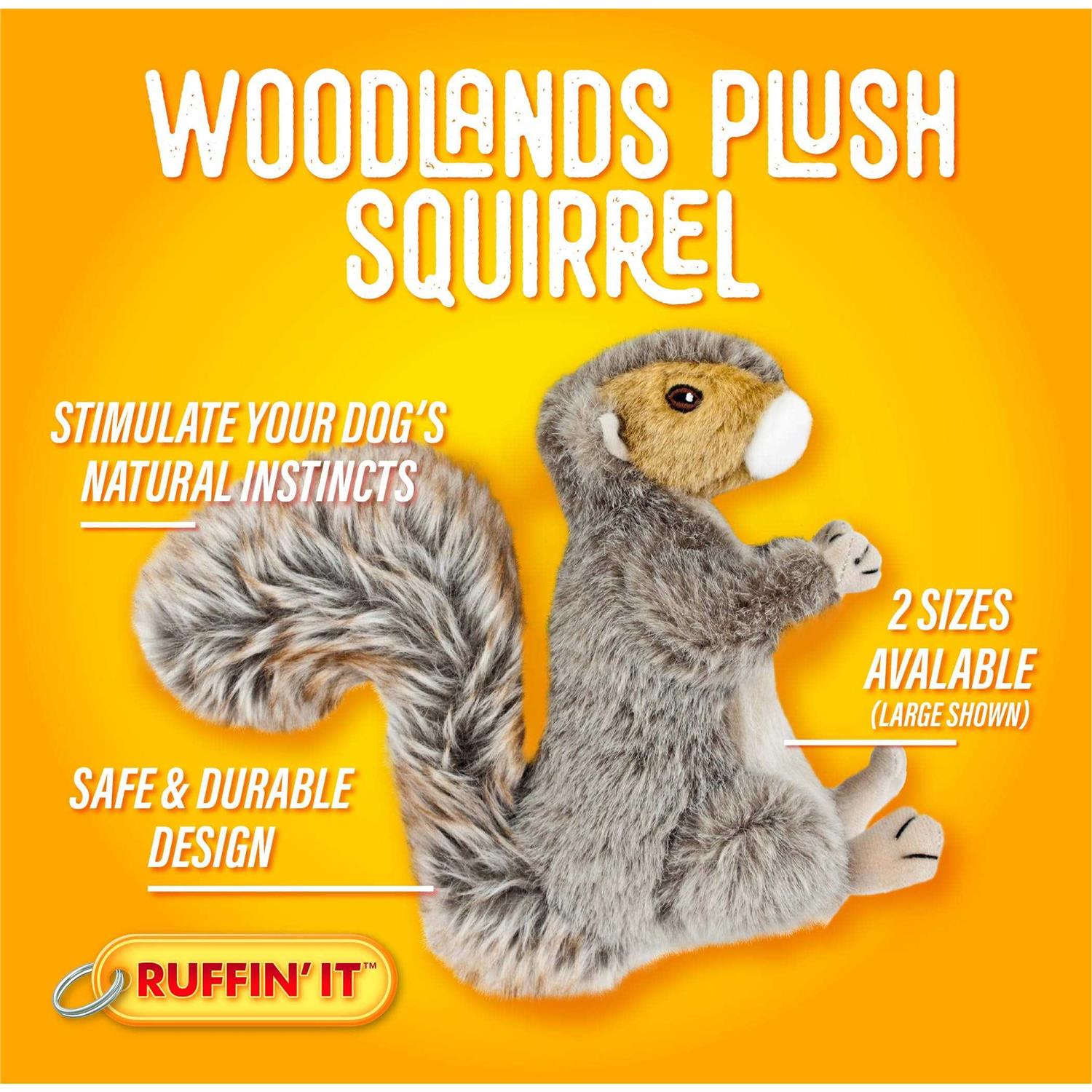 Woodlands Squirrel Plush Dog Toy R214756