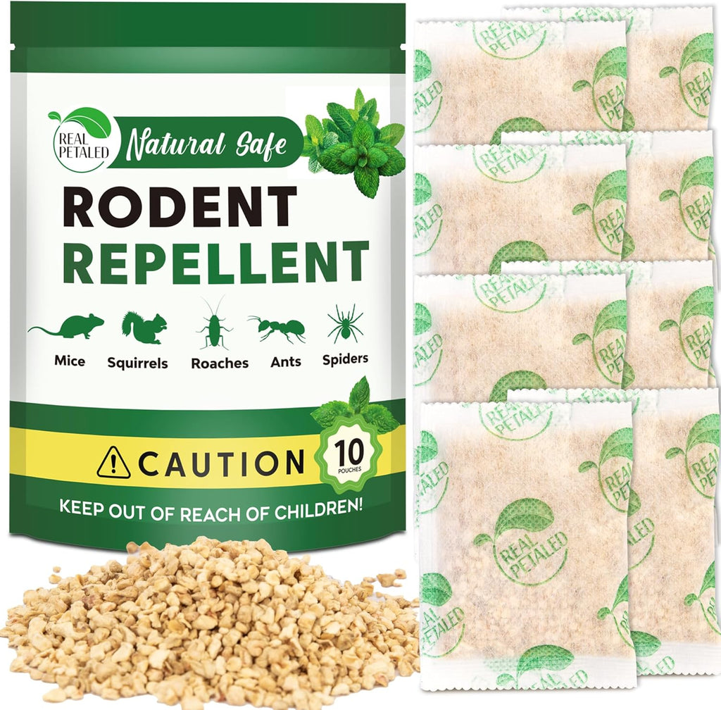 Natural Peppermint Oil Rodent Repellent Pouches, 10 Pouches T85831