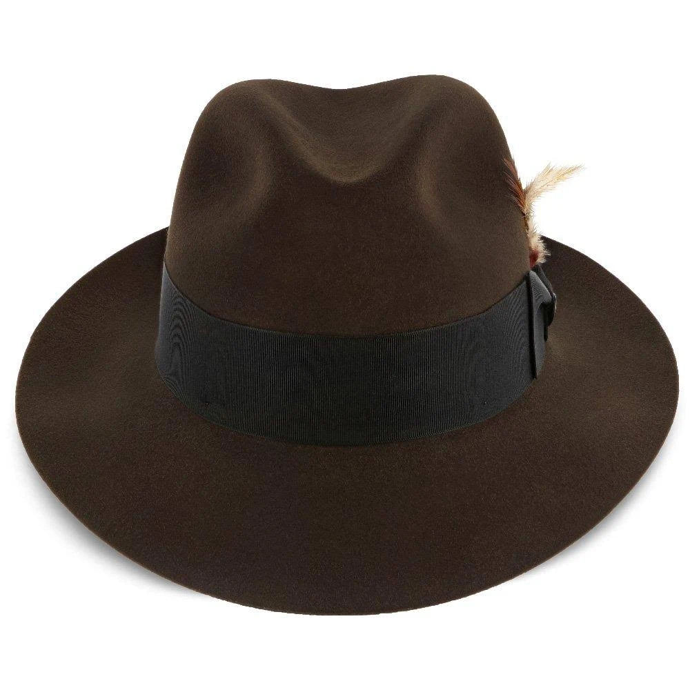 Beaver Fur Felt Fedora Hat Size 7 1/4 Caribou W409710