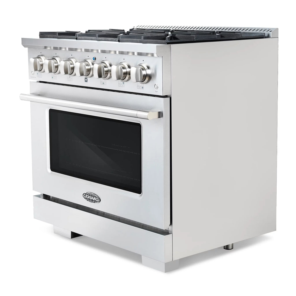 2 Piece Kitchen Appliance Package with 36" Freestanding Gas Range & 36" Under Cabinet Range Hood F658565
