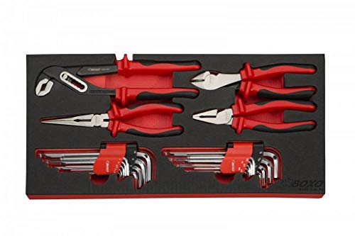 159 pcs Metric & SAE Tool Set with 3 Drawers Carry Box I9548