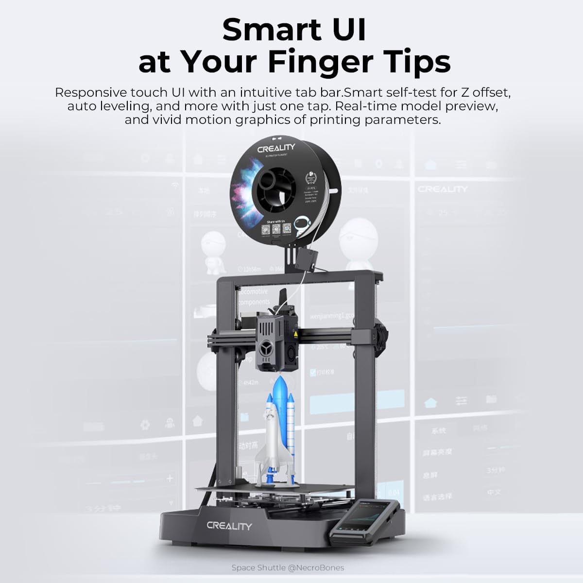 3D Printer with 500mm/s Printing Speed Print Size 8.66 * 8.66 * 9.44 Inch Y323