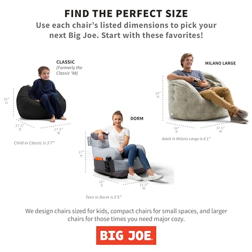 Black Durable Polyester Nylon Blend Bean Bag Chair with Drink Holder and Pocket, 3 feet X9456