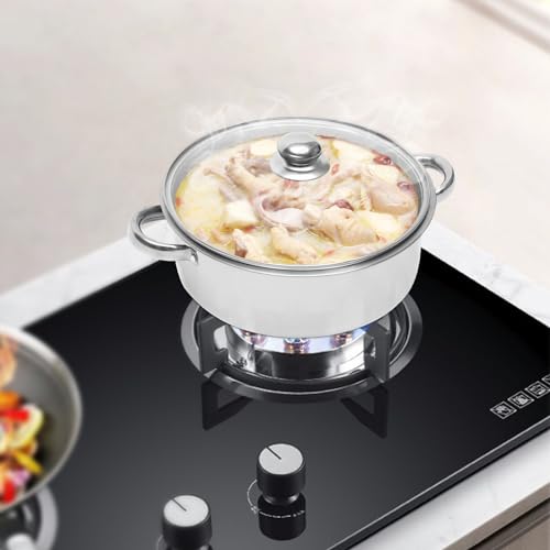 5-Tier Stainless Steel Steamer Set with Vented Glass Lid T309