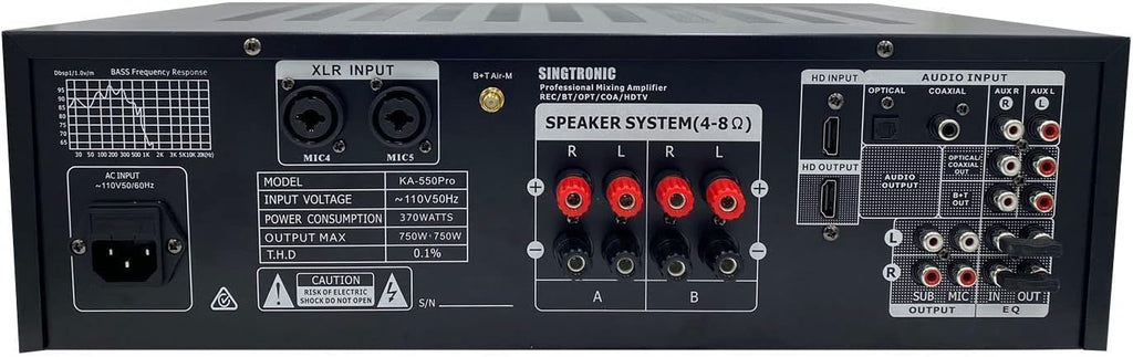 1500W Mixing Amplifier Karaoke with Bluetooth K9314