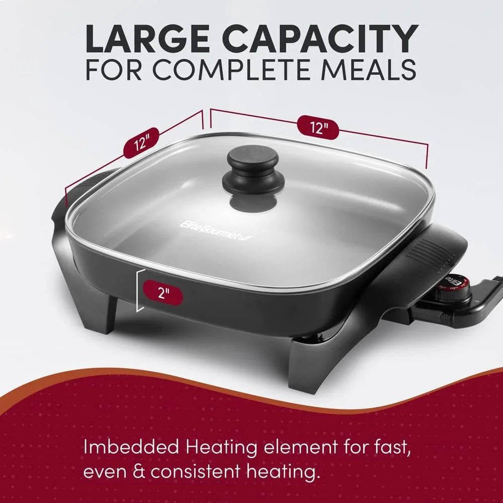 Healthy Ceramic Coated Electric Skillet H7406