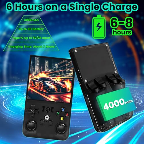 Black 64GB MAX Retro Handheld Game Console H727167