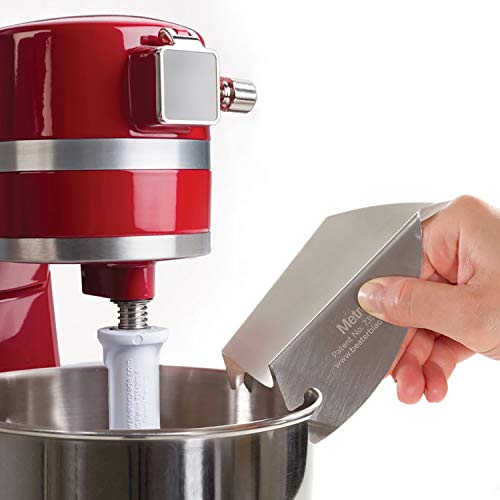 Pouring Chute for KitchenAid Stand Mixer with Stainless Steel Bowl, Silver A9279