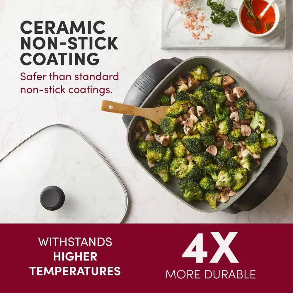 Healthy Ceramic Coated Electric Skillet H7406
