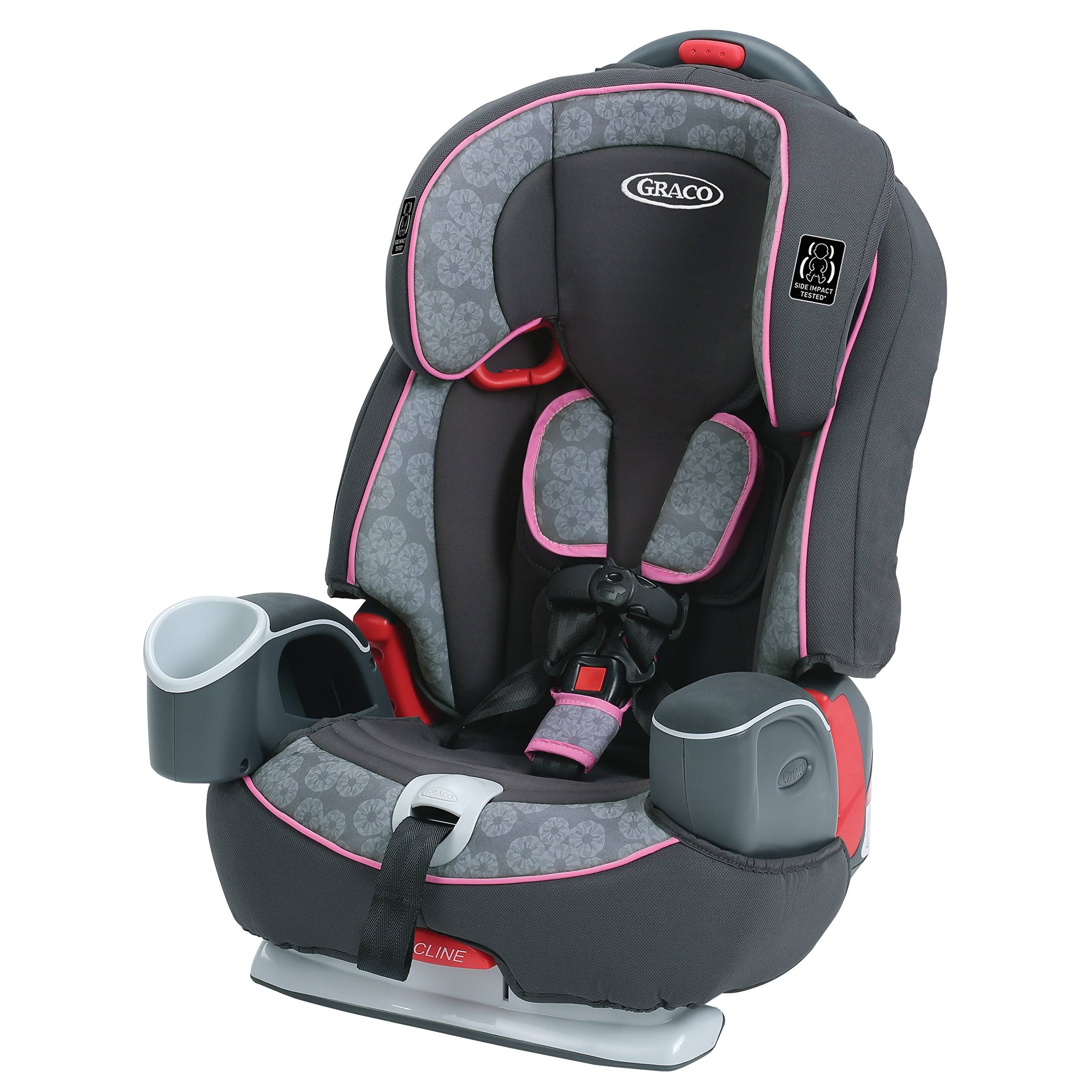 Gray/Pink 3-in-1 Harness Booster Car Seat B45144