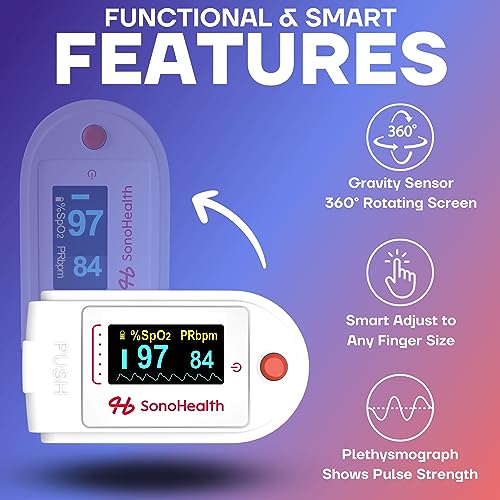 Pulse Oximeter Fingertip Blood Oxygen Saturation Monitor with Bluetooth P5488