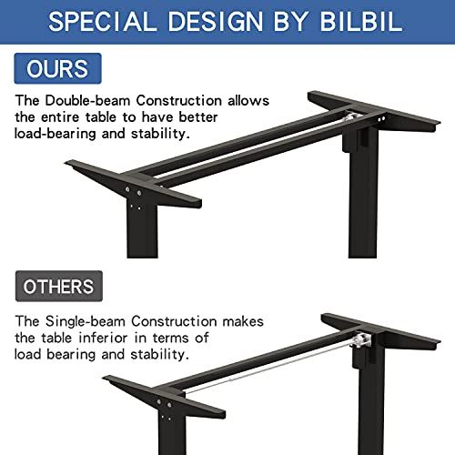 48 x 24 Inches Height Adjustable Electric Standing Desk with 4 Memory Presets V465