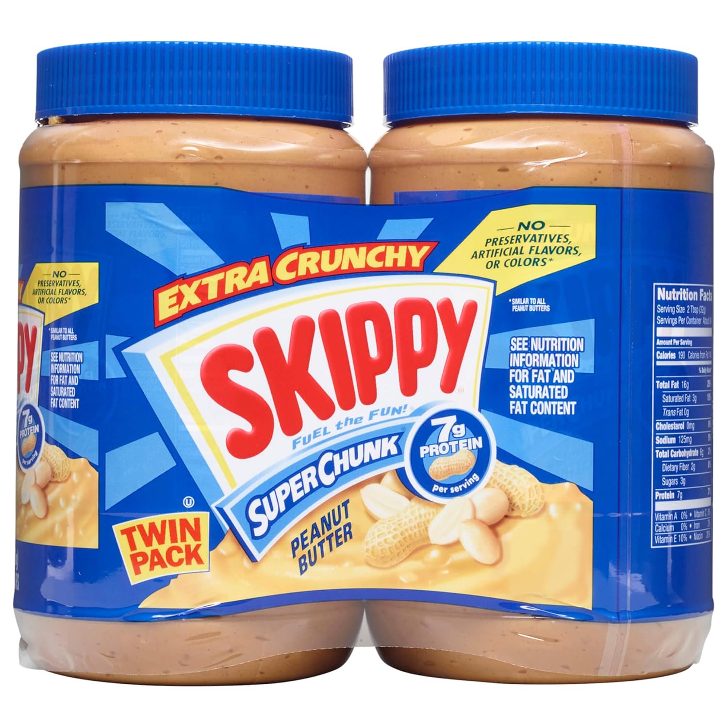 Super Chunky Peanut Butter, 40 Ounce Twin Pack N78372