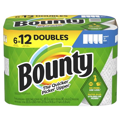 6 Double Rolls White Paper Towels K55827