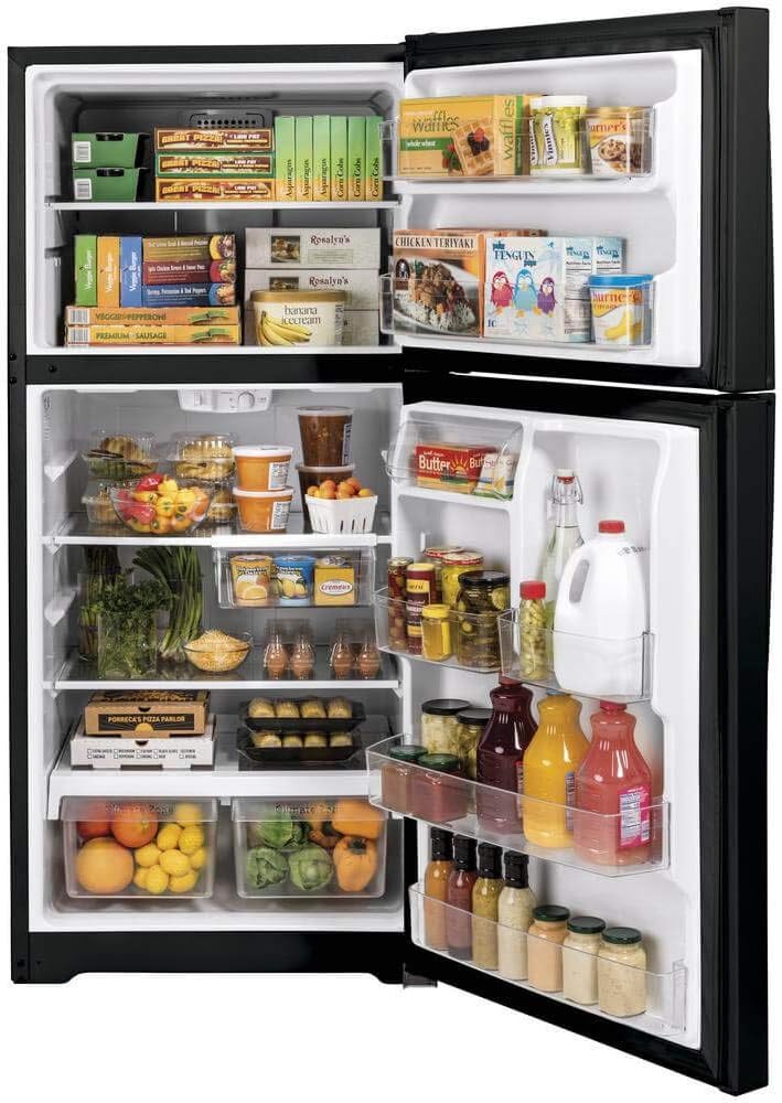 33" Top Freezer Refrigerator with 21.93 cu. ft. Capacity in Black J41968