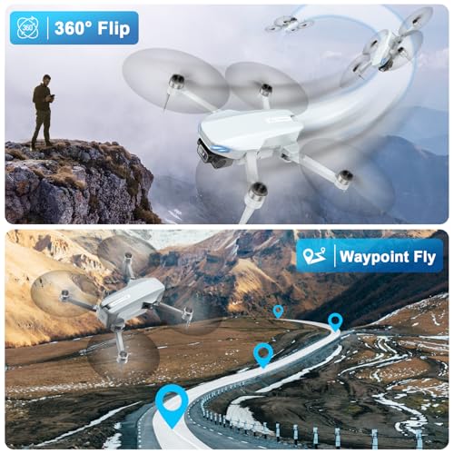 2K HD FPV Drone with Camera, Brushless Motor, 2 Batteries, Foldable T724