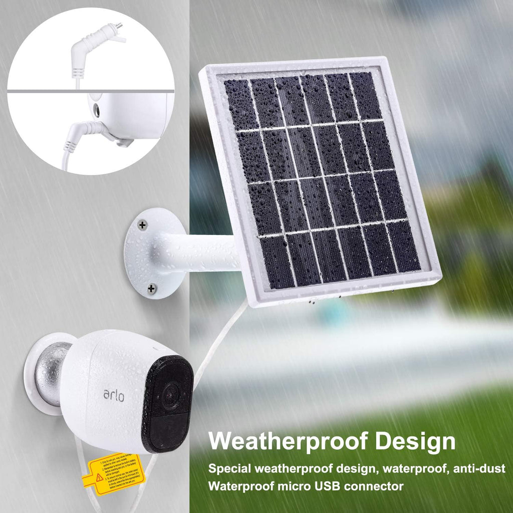 Solar Panel with Adjustable Mount Bracket, 12 Feet Cable (2 Pack) R4881