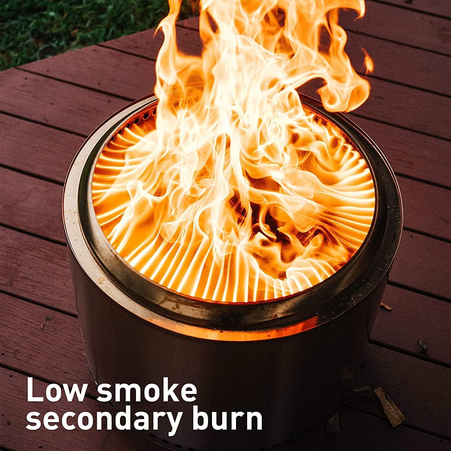 15 Inch Smokeless Stainless Steel Fire Pit with Carry Case T932