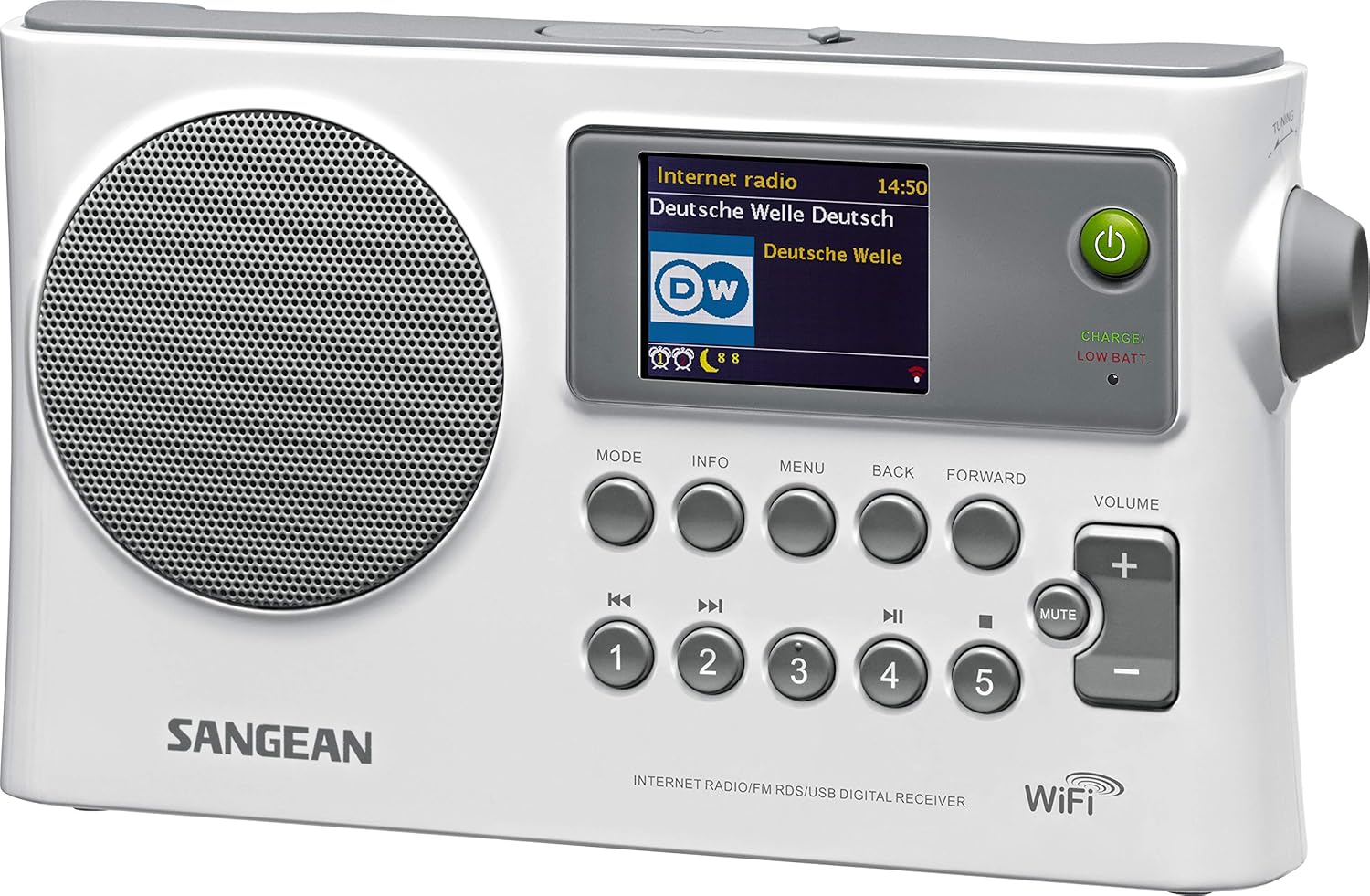 Gray/White Internet Radio with Color Display Q220403
