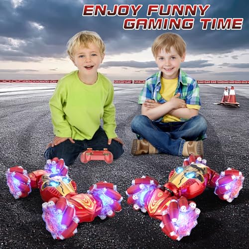 Remote Control Car Gesture RC Stunt Car with Spray Lights Music 4WD 2.4GHz Off-Road 360° Rotation Toy Car U497