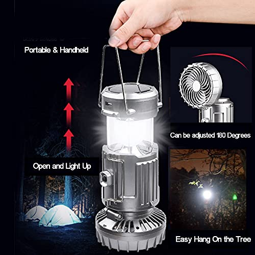 Rechargeable Solar Camping Lantern with Fan S784