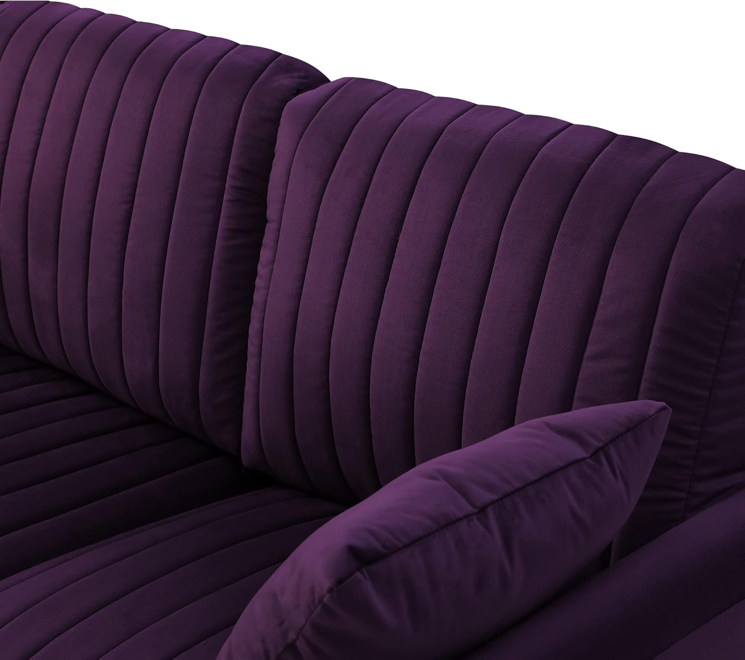 Purple Velvet Accent Chair with Gold Legs Z22361