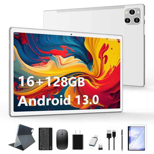 128GB ROM 16GB RAM 10.1 Inch Android Tablet with Keyboard L43193