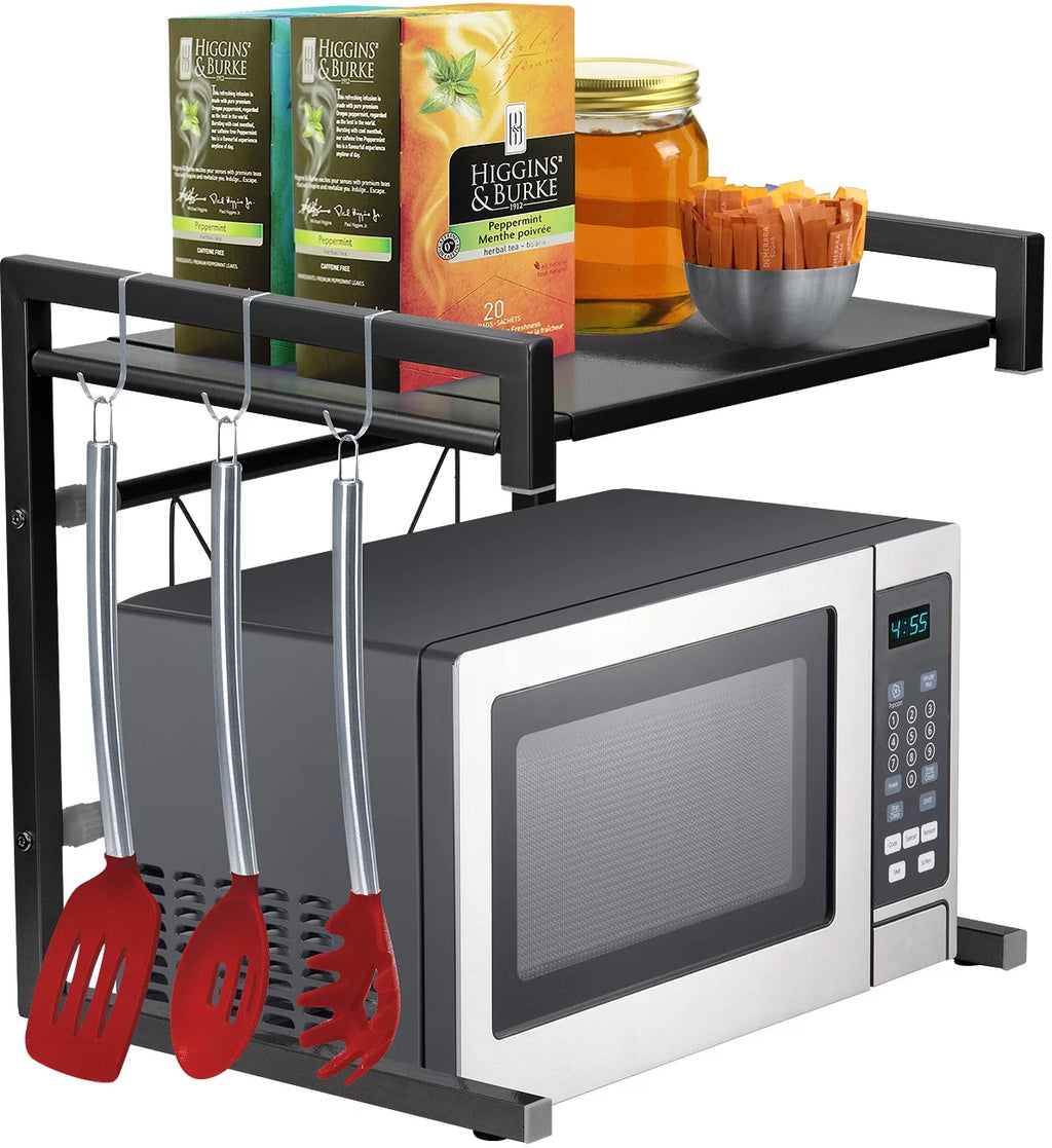 Expandable Microwave Oven Rack with Hooks M78832