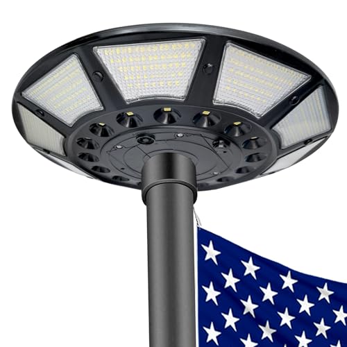 Solar Flag Pole Light 6000 Lumens 566 LED IP67 Waterproof B51950