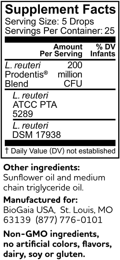 Dental Probiotics Oral Probiotic Drops 25 Day Supply 1-Pack Z18525