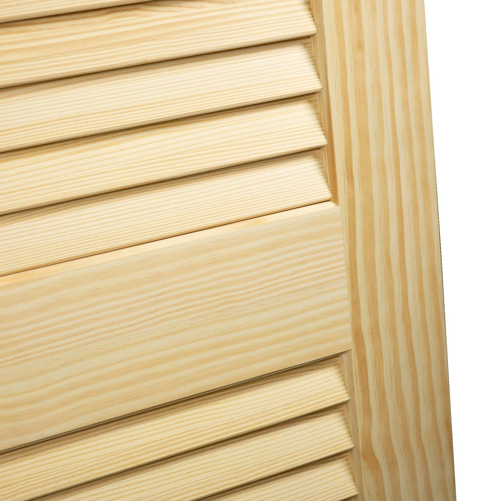 Louvered Solid Wood Primed Standard Door L793979
