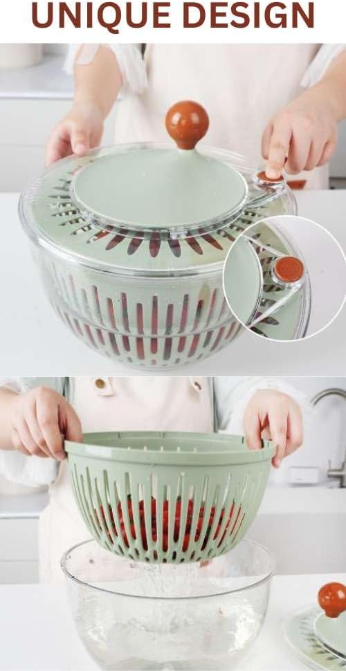 Plastic Manual Large Salad Spinner E443